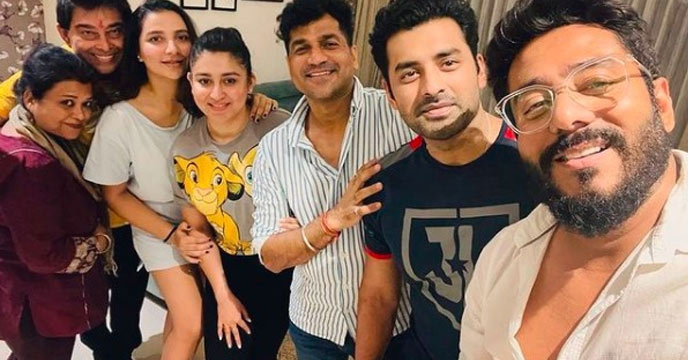 Multiple tolly stars present at Raj's house party in the middle of the week