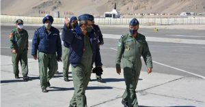 Air Chief Mshl VR Chaudhari CAS visited Air Force Stn Leh