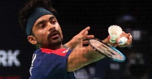 Samir Verma in the second round of the French Open badminton