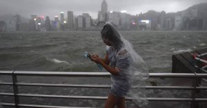Typhoon Hits hong kong