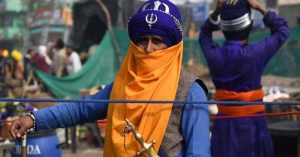 farmers' protest site in Singhu border