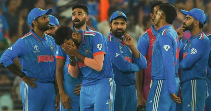Team India defeated in ICC World Cup 2023