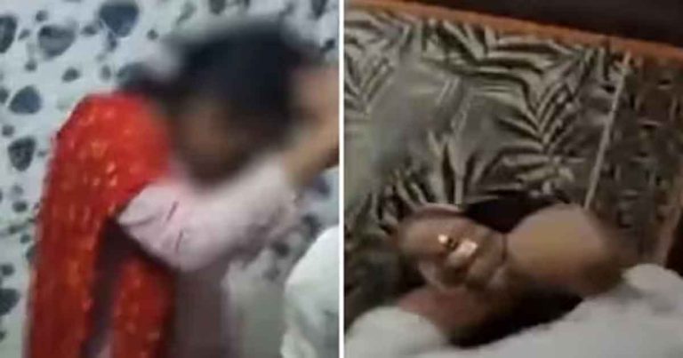 UP doctor beating up his wife and two men after allegedly finding them in a compromising position in a hotel.